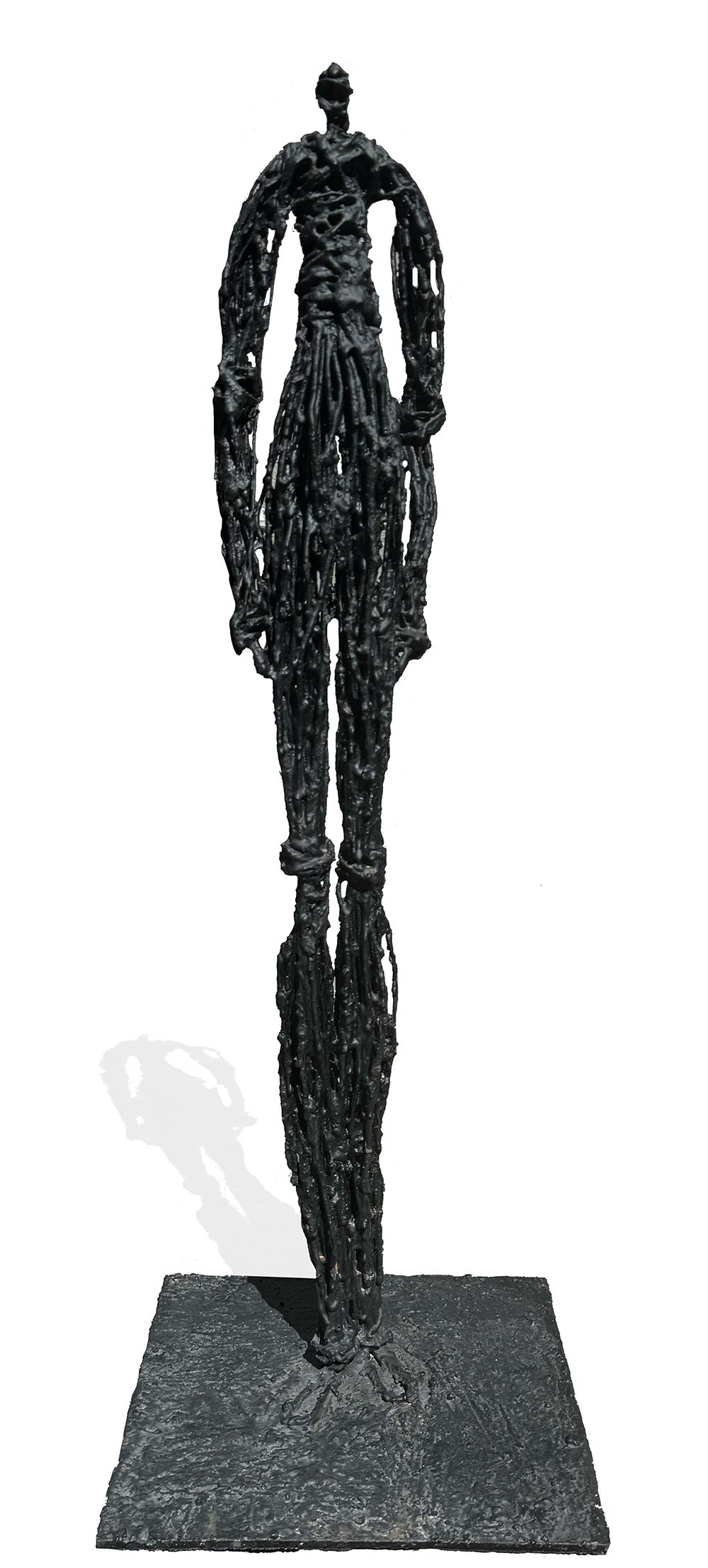 Hombre de Universo 
Acrílico y cemento - 100 x 30 x 30 cms  Colección Máquinas del Pensamiento  
 Inquire 