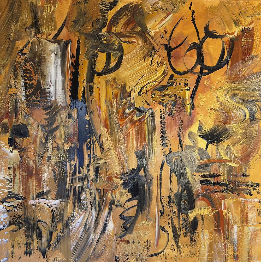 The Musical 
100 x 100 cms Mixed on canvas  
 Inquire 