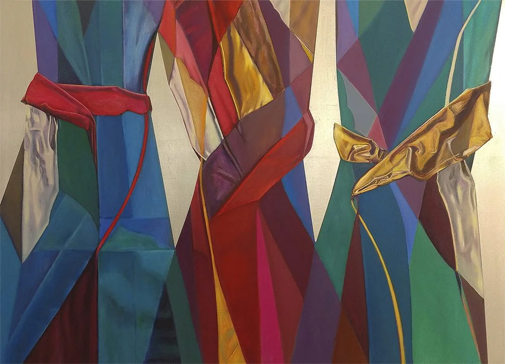 Tres Figuras 
 103 x 130 cms - Temple, óleo y hoja de plata s/tela  
 Inquire 