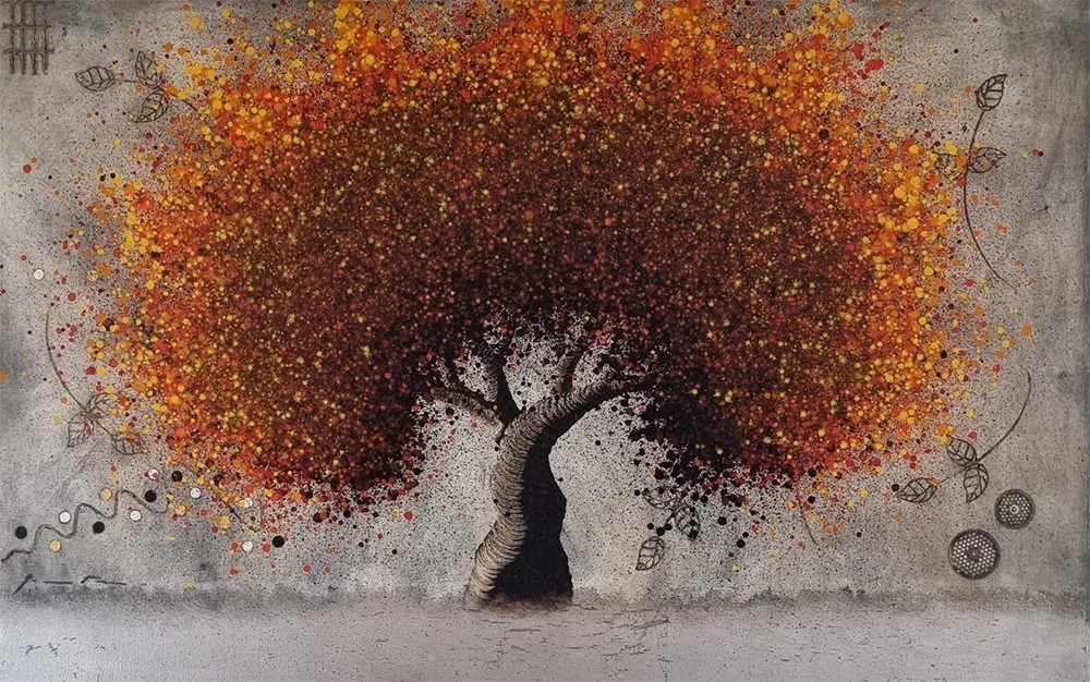 Viento y hojas - VENDIDA  
100 x 160 cms - Óleo s/tela  
 Consultar 