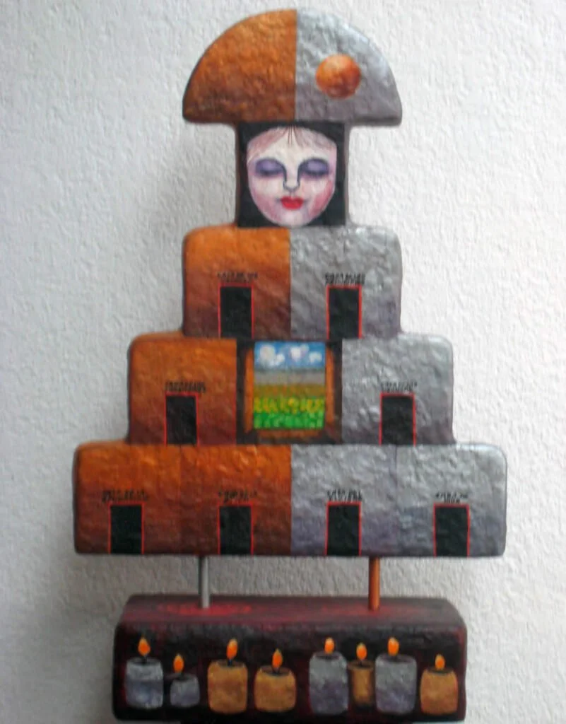 Somos Uno 
24 x 48 x 78 cms - Mixta Acrlico - Obradoscaras  
 Inquire 