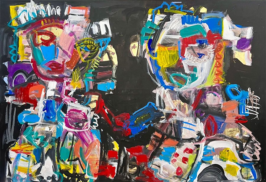 De la Serie Emparejados II 
110 x 160 cms - Mixta s/tela 2023  
 Inquire 