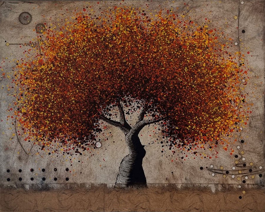 Tarde Nublada 
120 x 150 cms - Óleo y papel s/tela  
 Inquire 