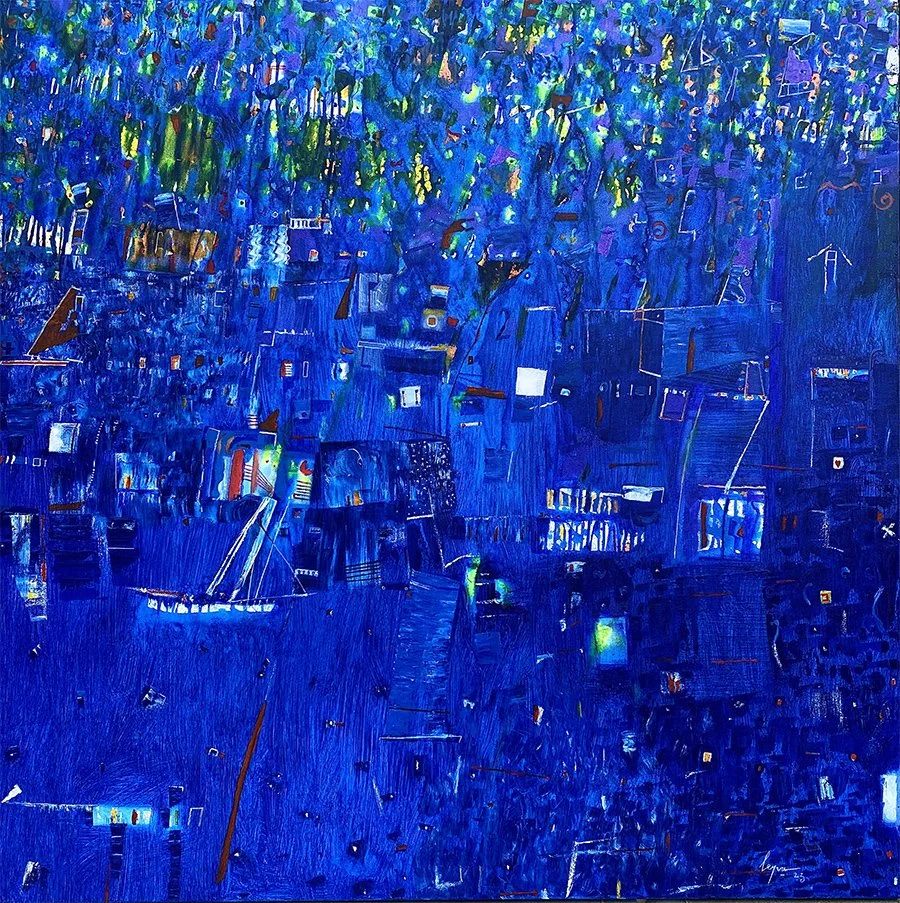Azules Venenos 
122 x122 cms - Acrílico s/tela  
 Inquire 
