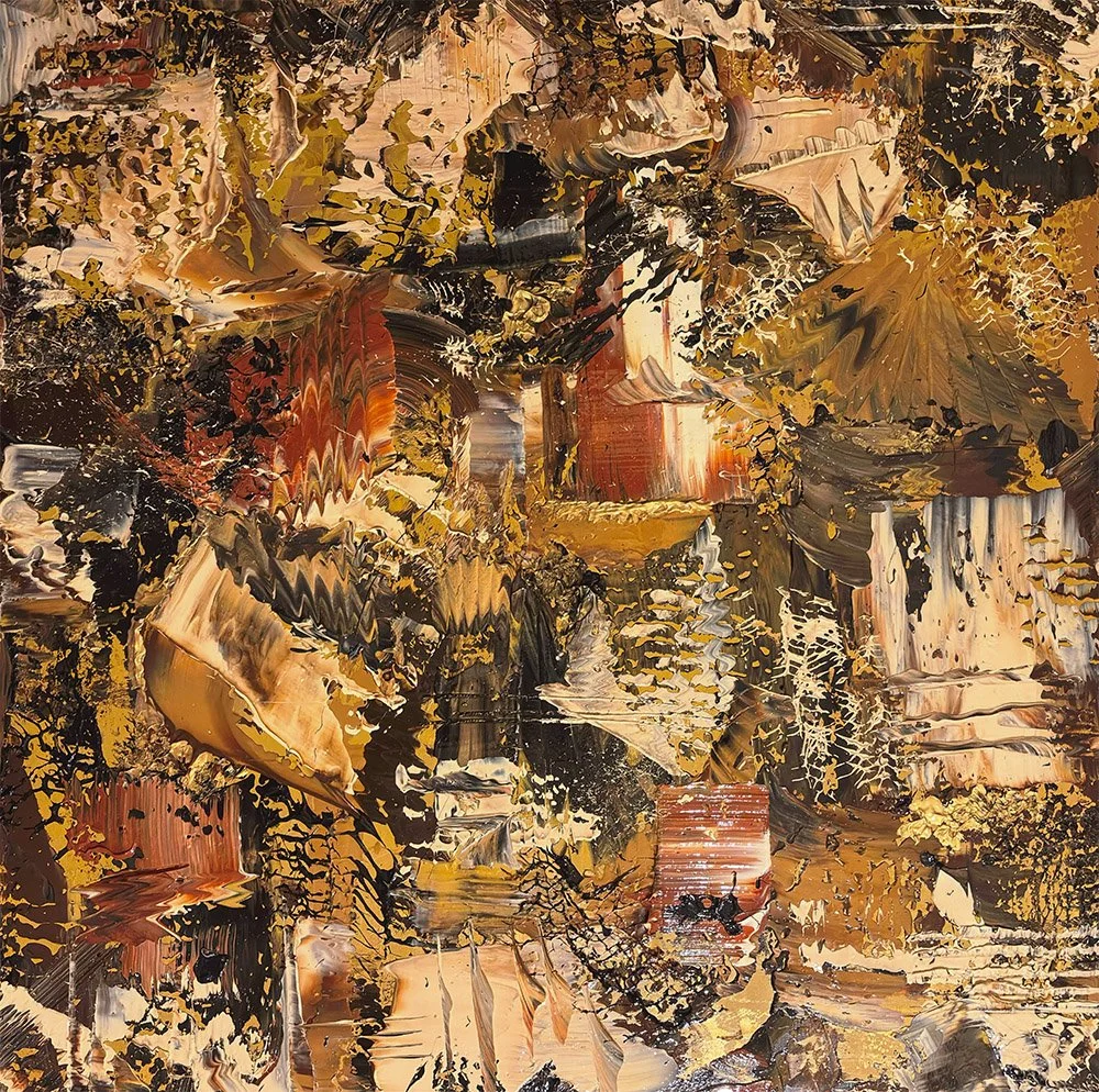 Ancient Moves  
090 x 090 cms Mixed on canvas  
 Inquire 