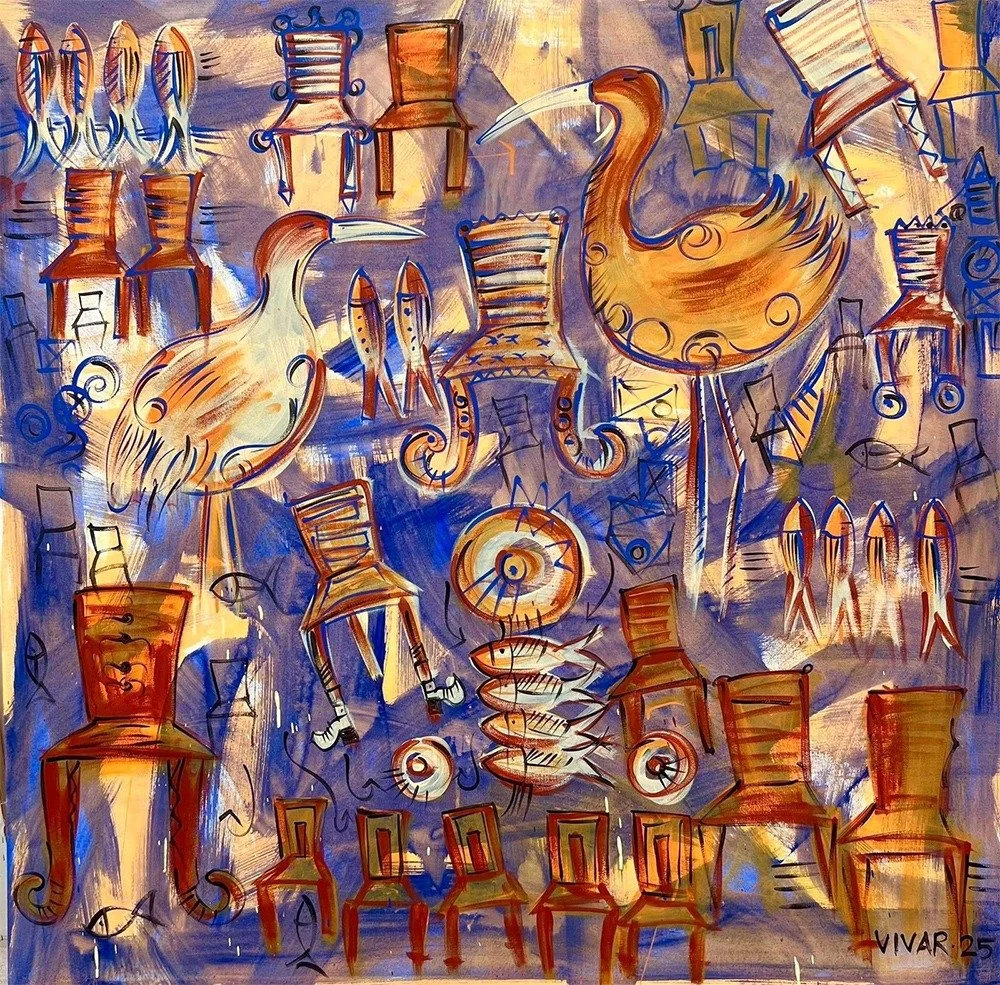 Aves 
120 x 120 cms - Mixta s/tela  
 Inquire 