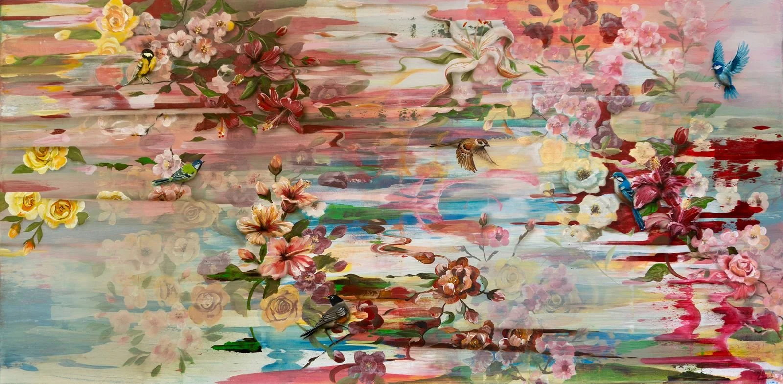 Corrientes del Jardin  
100 x 200 cms - Acrylic on canvas  
 Inquire 