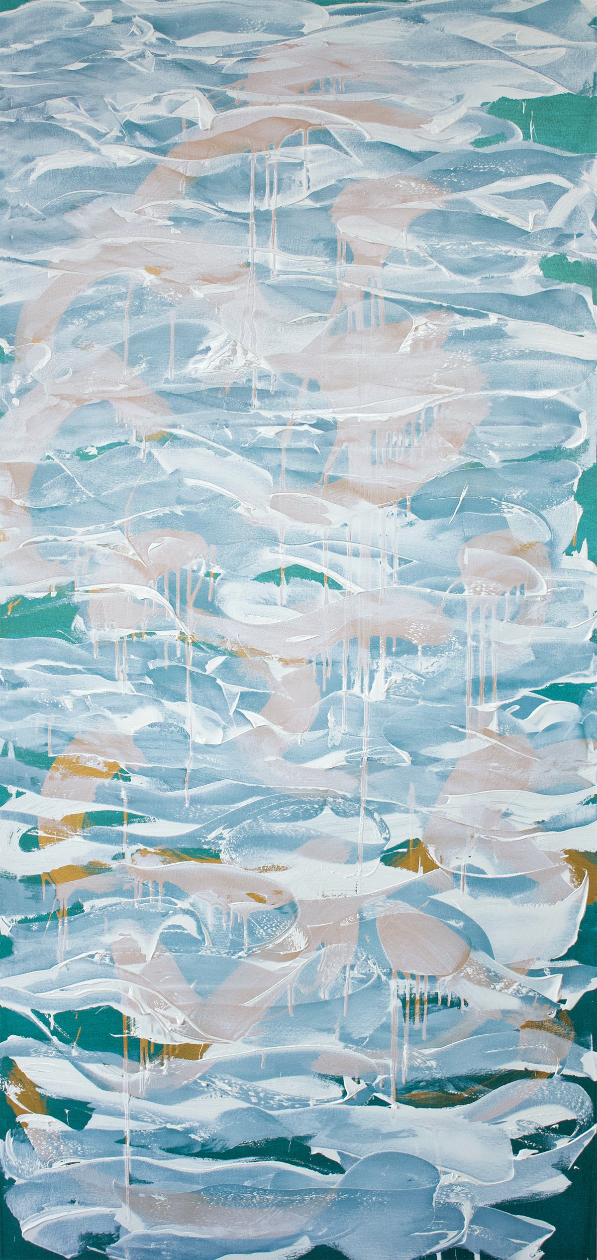 Flash of Sunlight 
218 x 107 cm -Acrylic and Oil on canvas  
