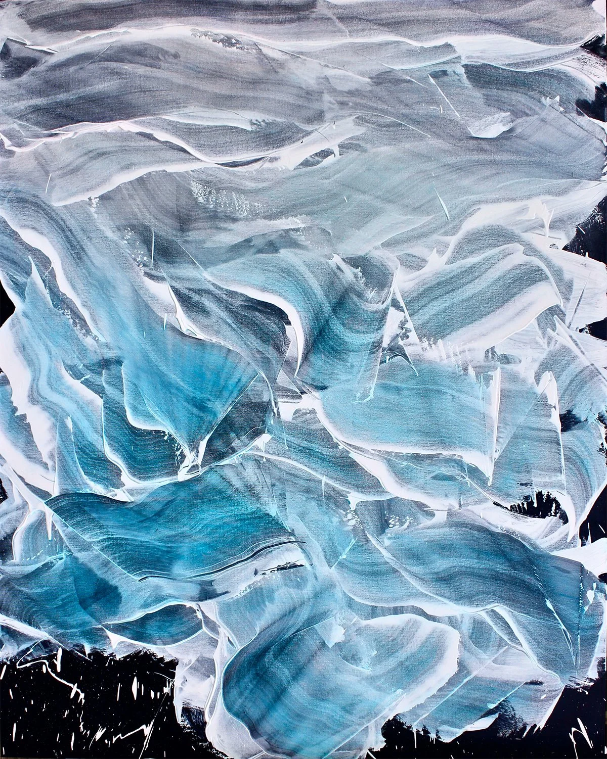 Ribbon of water 
153 x 122 cm -Acrylic and Oil on canvas  
