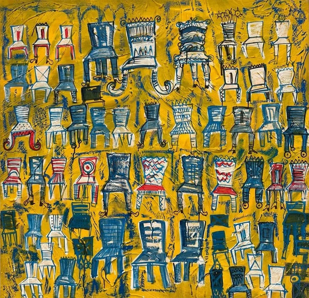 Sillas Azules 
130 x 130 cms - Mixta s/tela  
 Inquire 