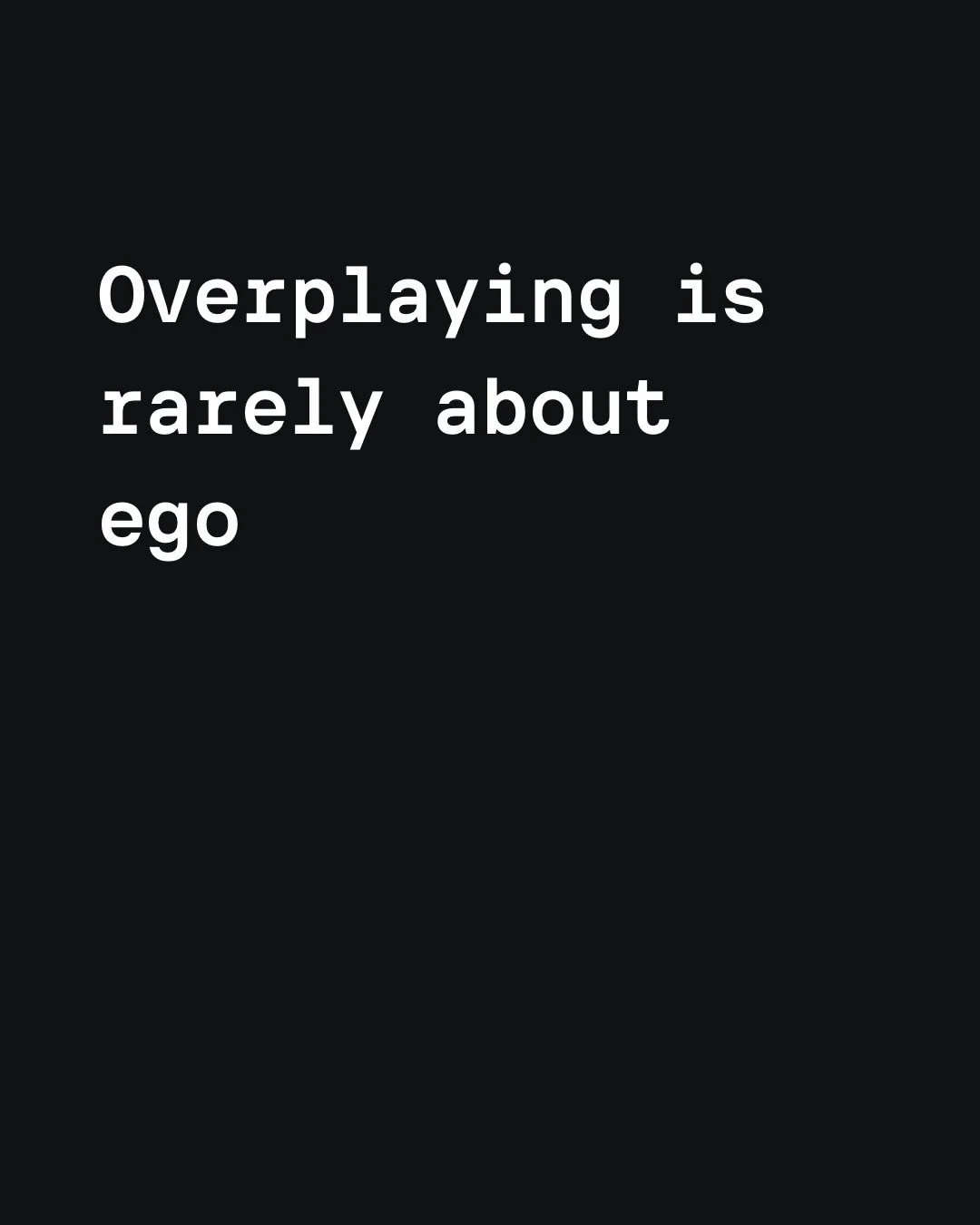 Overplaying is often a symptom, not the problem.

Unclear direction creates excess.

Clarity removes the need to fill space.

#ServeTheSong
#MusicalAwareness
#CreativeClarity
#SongCentered
#DrummerMindset