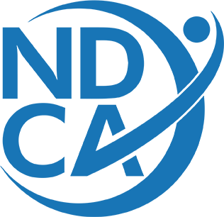 NDCA logo with stylized globe encircling the acronym.