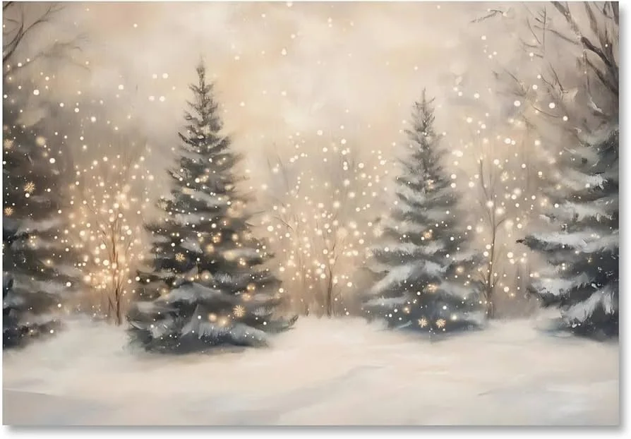 winter trees at night