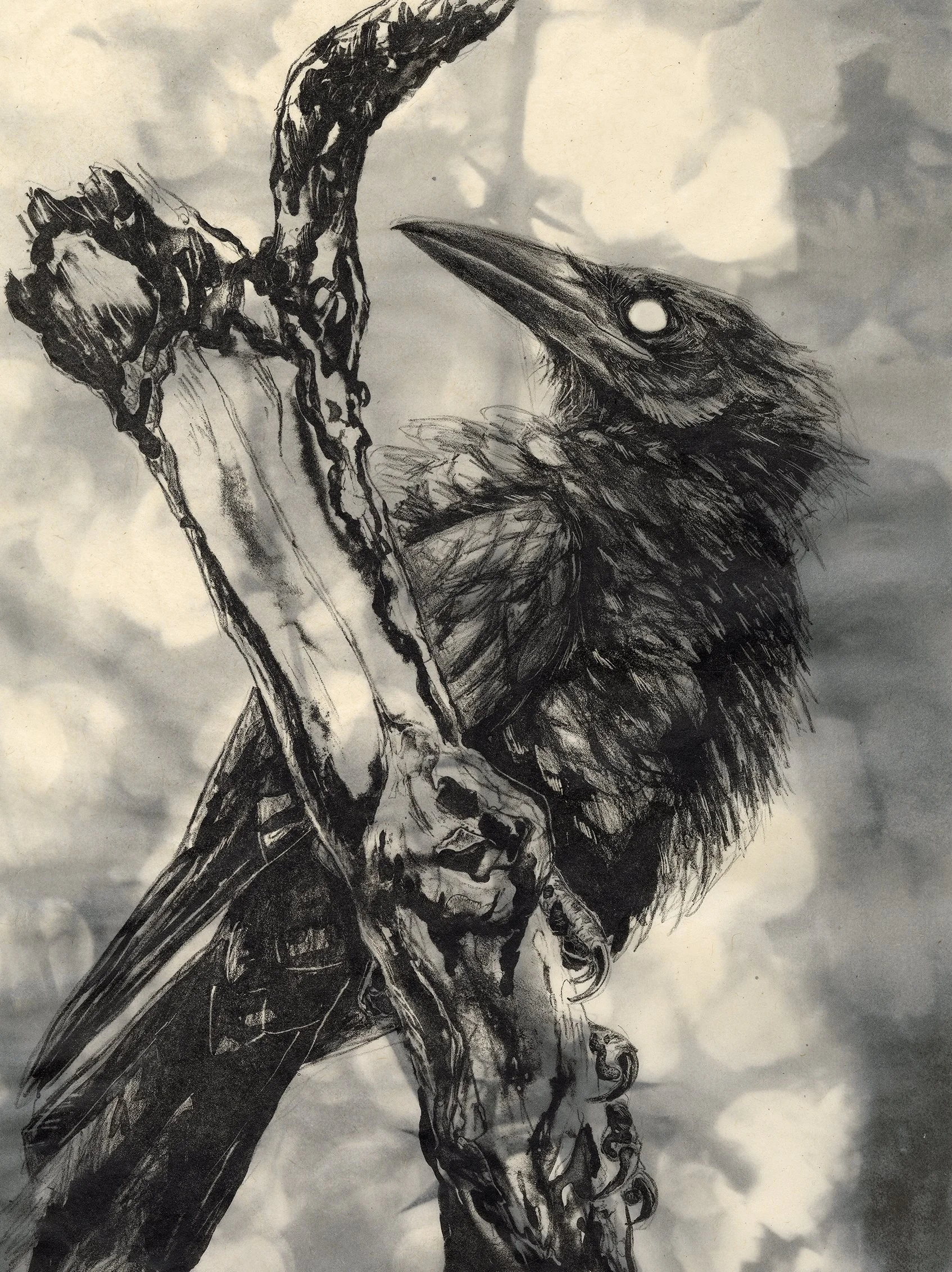 "¿No te das cuenta? No lo has dejado ir" Lithograph on inkjet on gampi