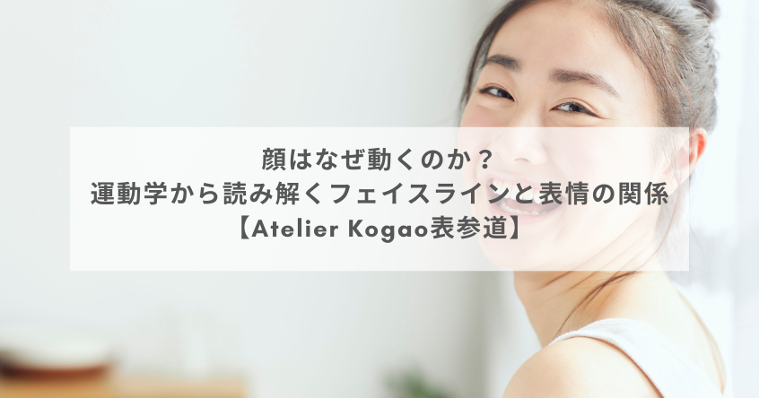 顔はなぜ動くのか？運動学から読み解くフェイスラインと表情の関係【Atelier Kogao表参道】