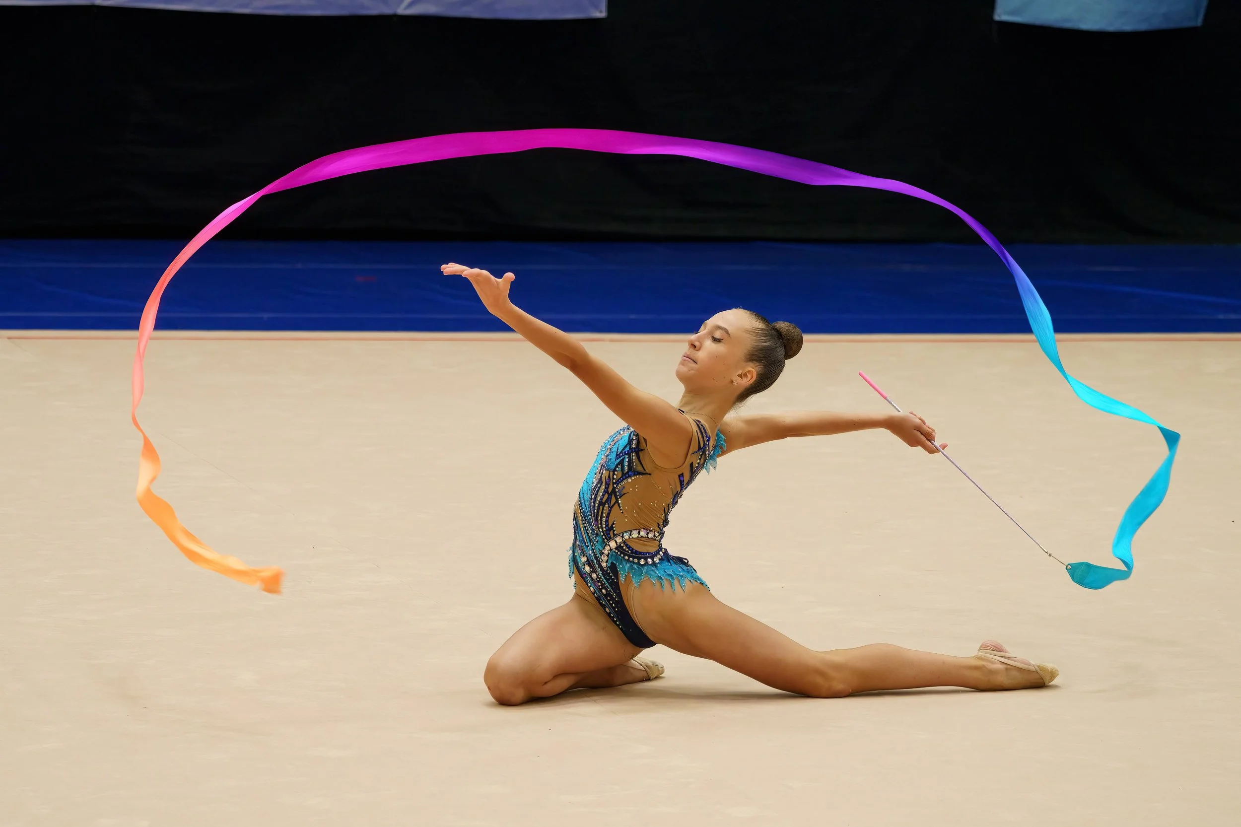 rhythmic gymnastics movement and grace. peak moments.