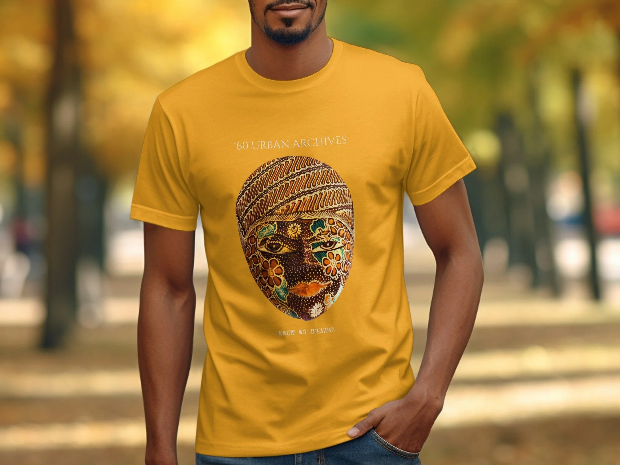 Batik Mask T-Shirt Indonesian Folk Art Topeng Graphic Tee Boho Cultural Ethnic Shirt Vintage Asian Mask Graphic T-Shirt Gift for Art Lover