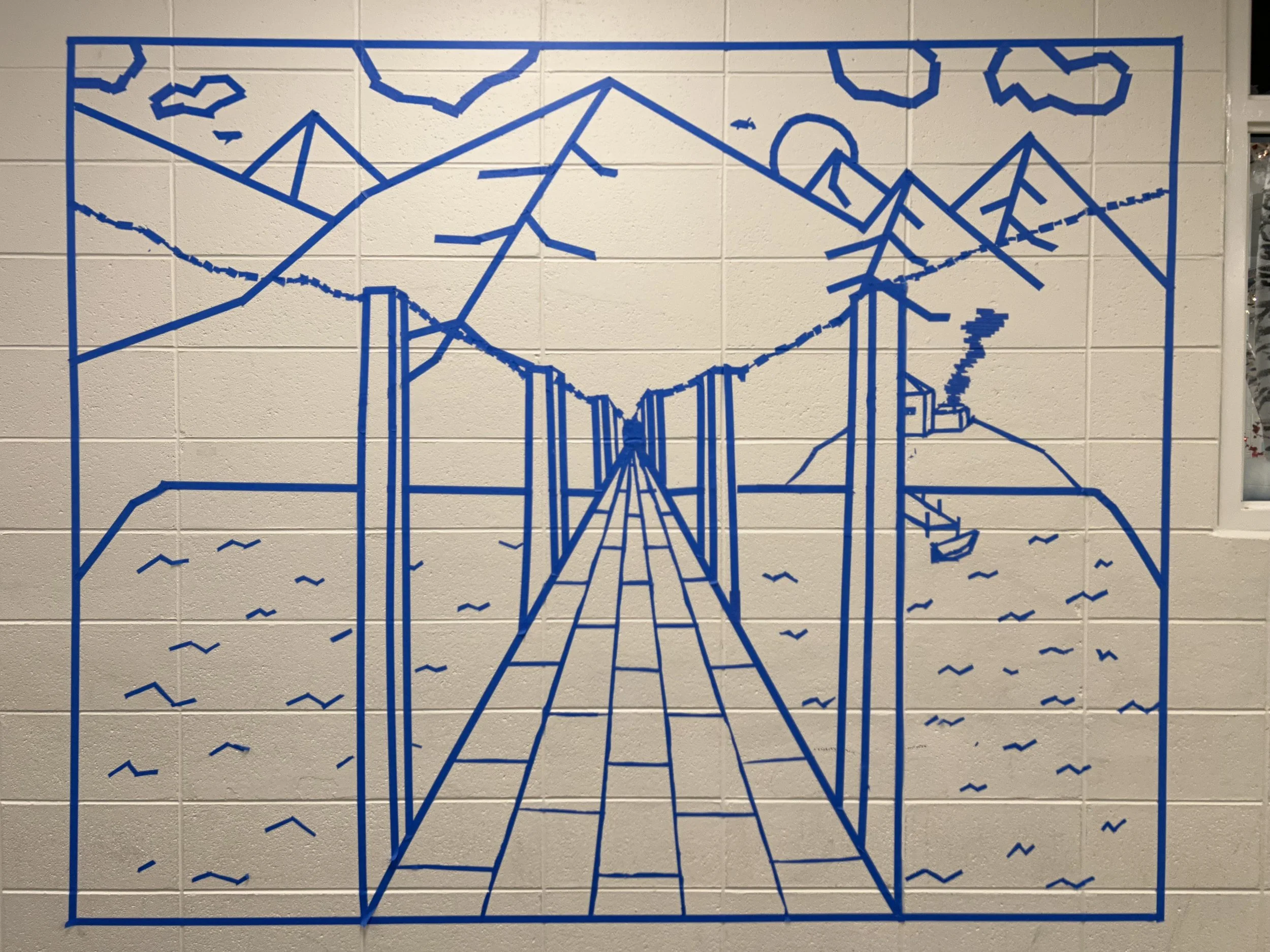 Linear Perspective Tape Murals