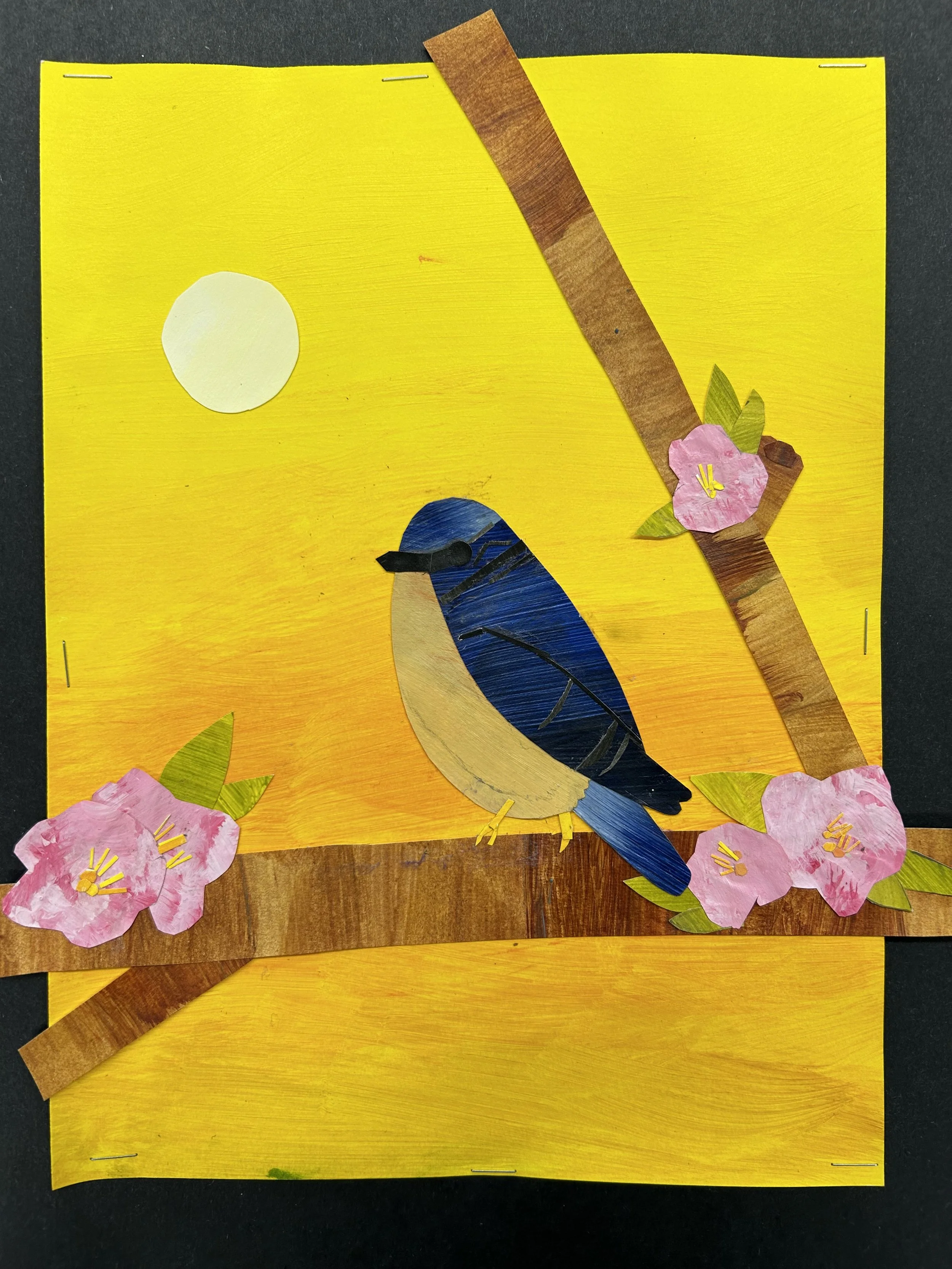 Painted Paper Nature Collages