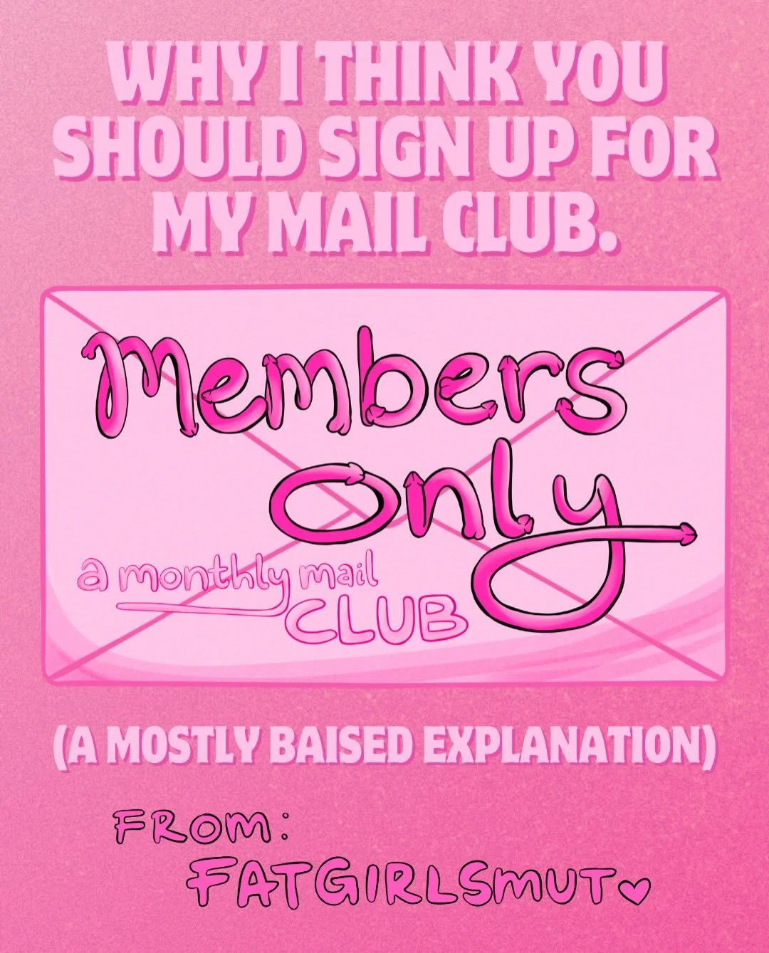 Okay, everyone has to be chill while I once again pitch my mail club - because I&rsquo;m trying to be good at marketing myself. And I&rsquo;m proud of it damn it! Honestly I&rsquo;m so proud of the work I&rsquo;ve put into it and so excited to ship i
