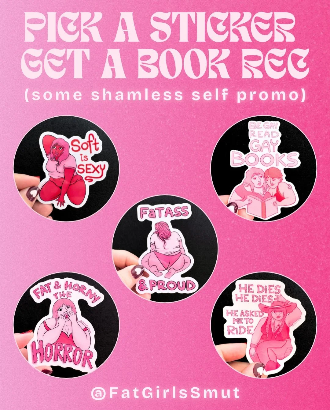 Im working on some new sticker designs (including some upcoming artwork for @membersonlymailclub) but while I do I figured it would be a perfect time to also talk about the amazing stickers I already have 😜

So pick a sticker and get a book rec! Bec