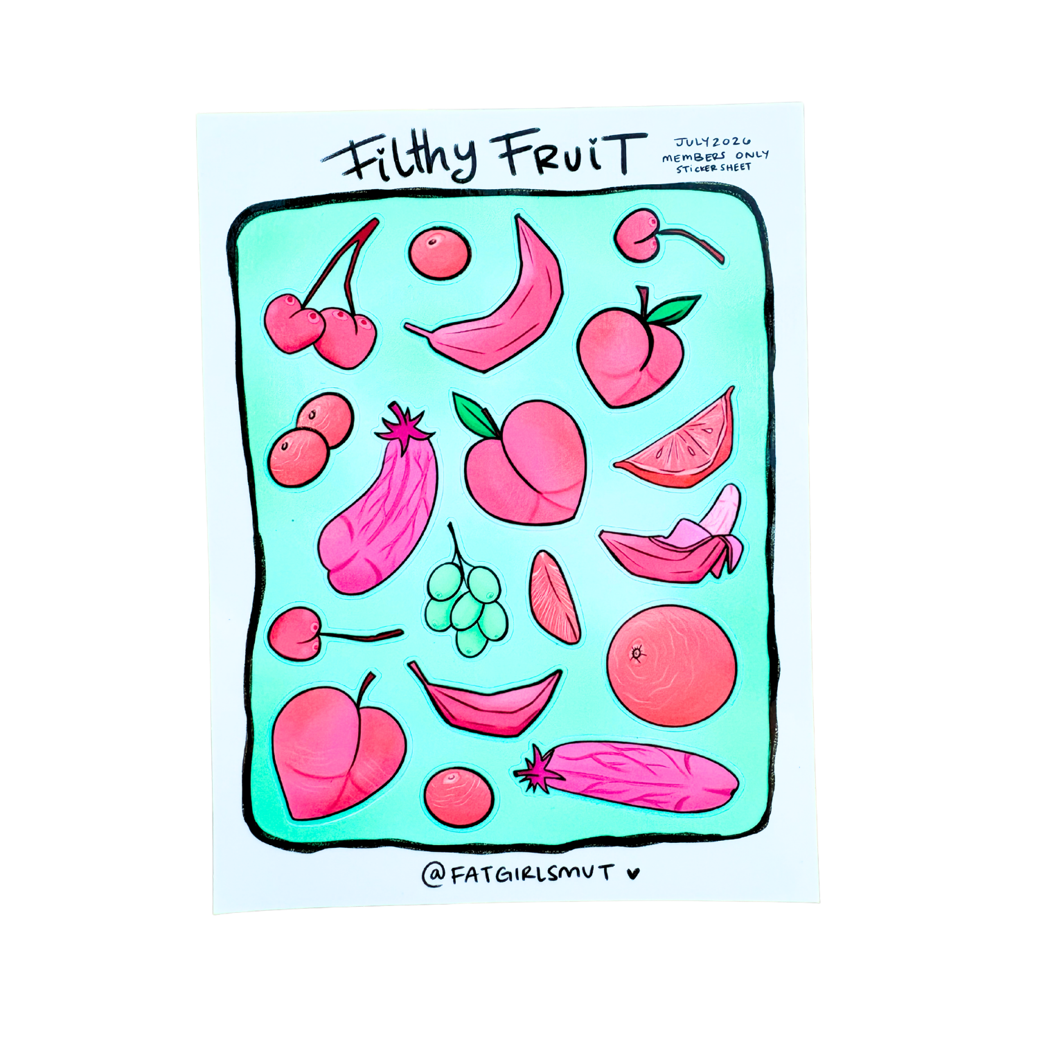 Filthy Fruit Sticker Sheet