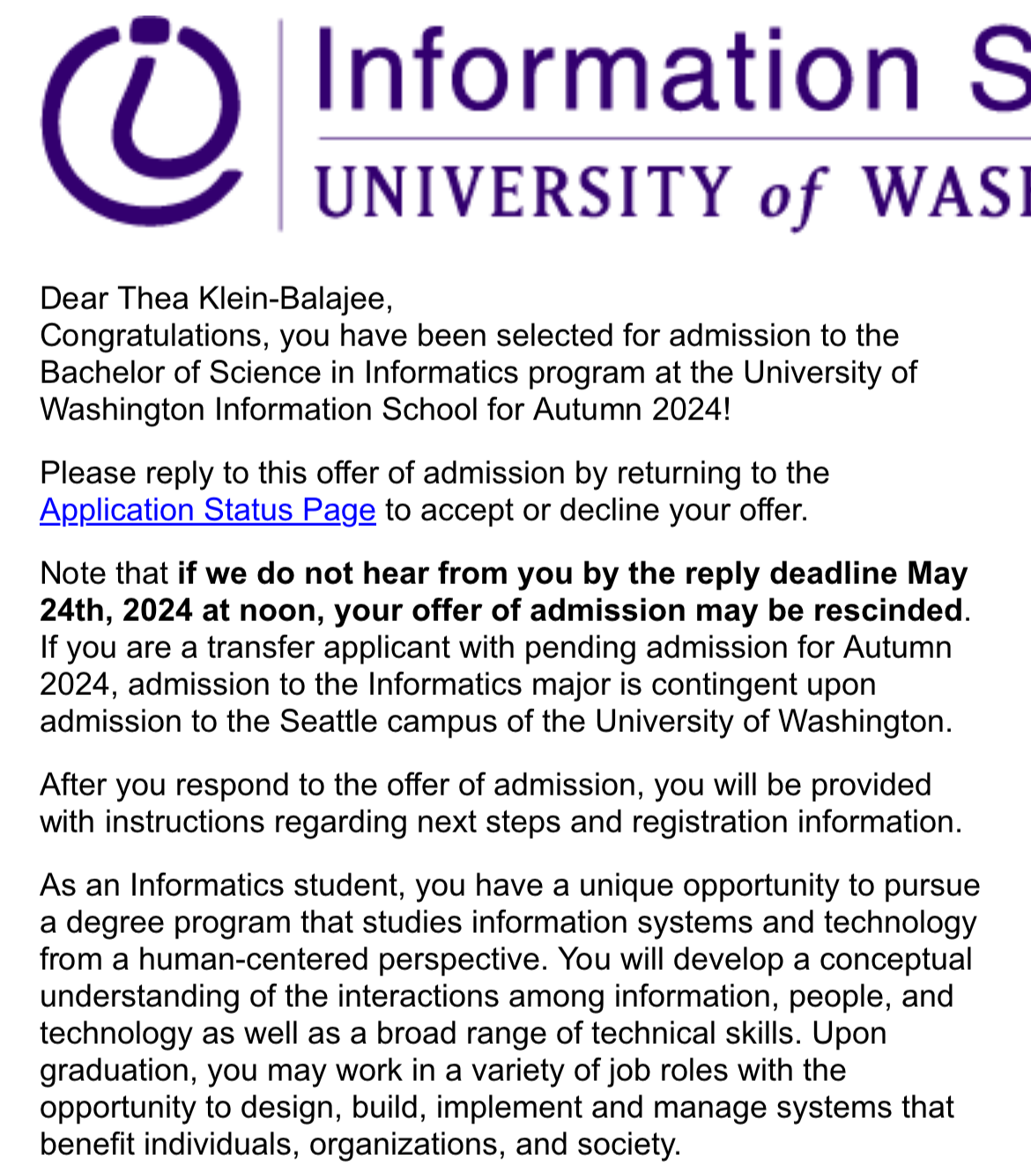 Getting Into Informatics