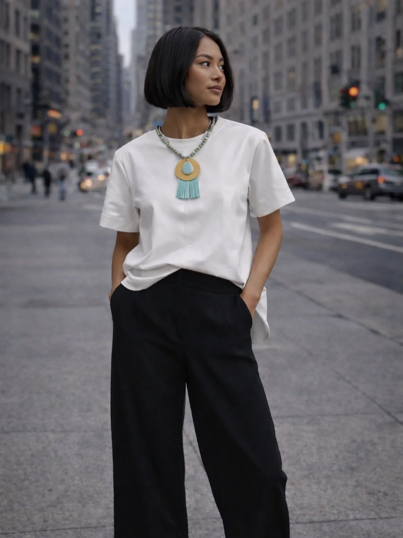 Who says street style can&rsquo;t be classic?

This look is all about balance
clean lines, city energy, and our signature turquoise beadwork from the fine leather collection
designed to move with you, not shout over you

Each piece is thoughtfully cu