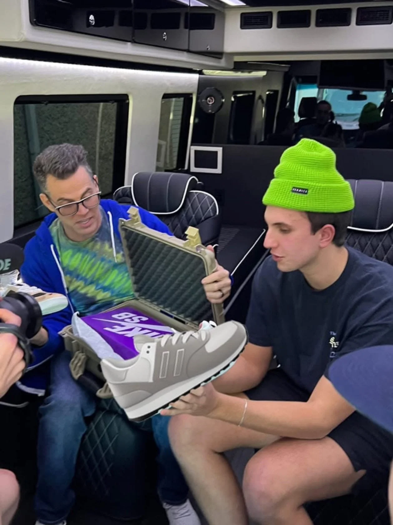 Ready for the week? @markoterzo handing over some new kicks to @steveo 
#customsprinter