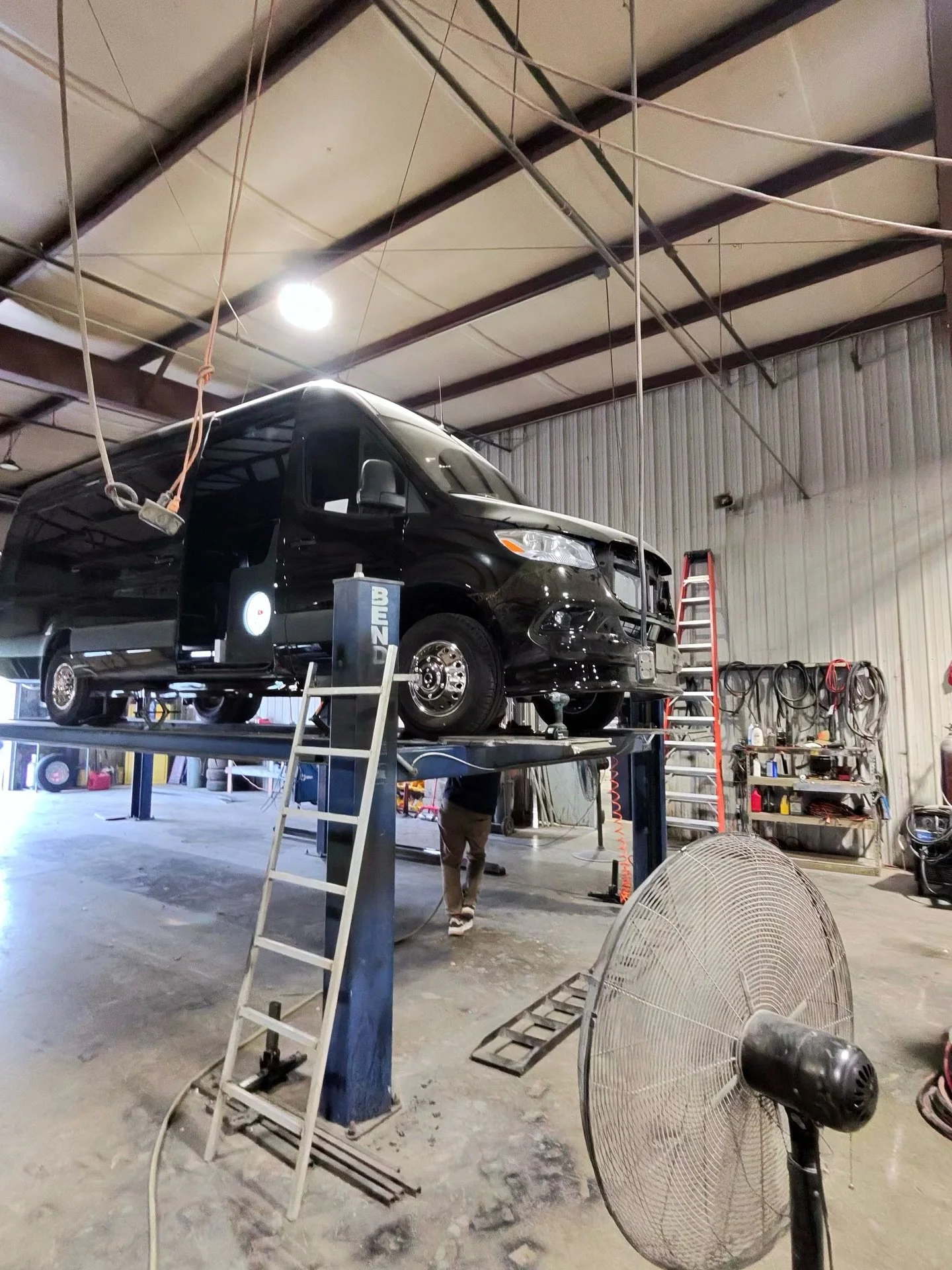 Final check before it hits the road.
Air ride dialed. Running boards set. Every detail underneath just as clean as what you see inside.

This is the difference between a build&hellip; and a vehicle that books.

Ready to upgrade your fleet or build yo