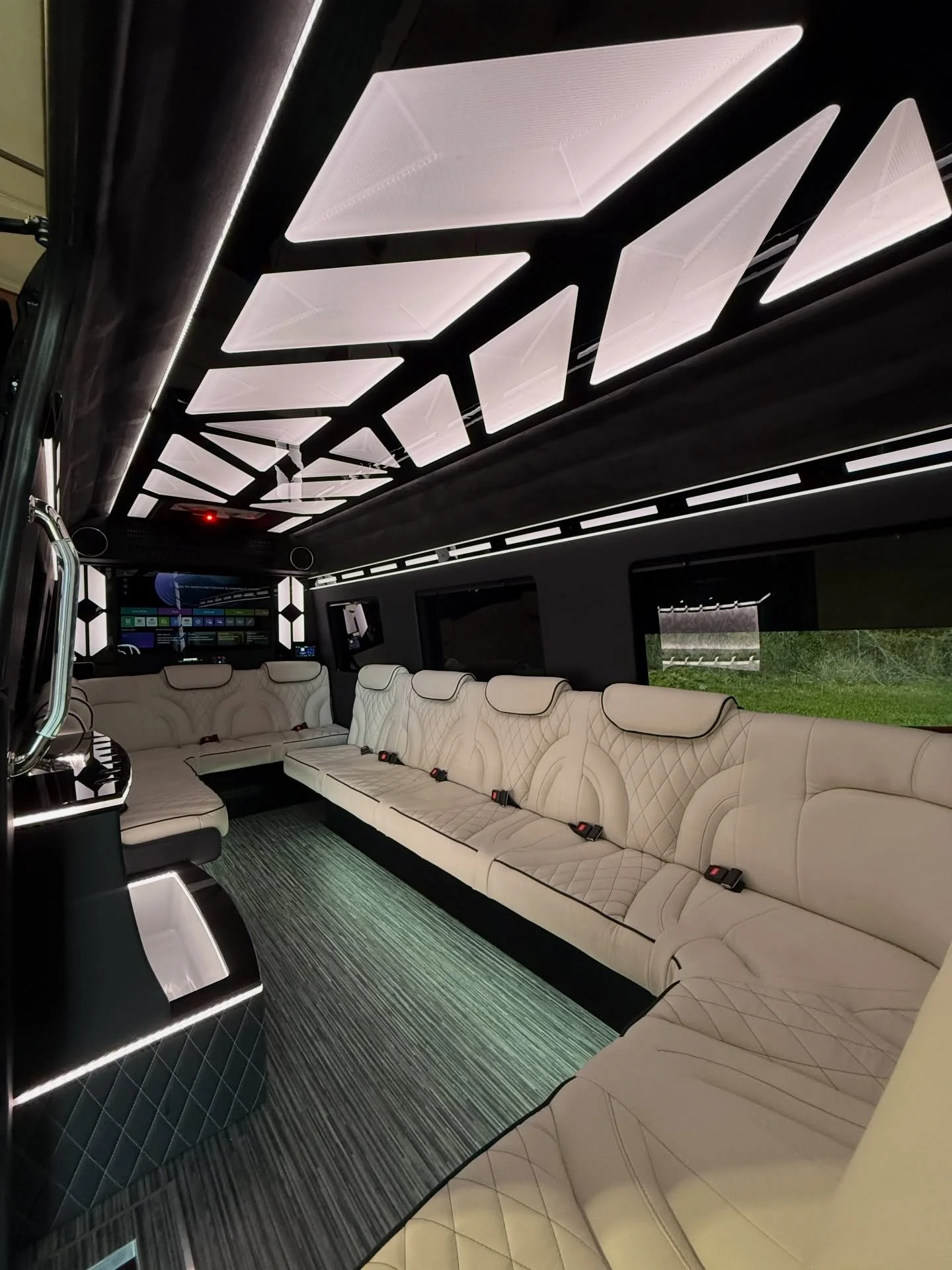 14 passengers. One decision that changes your booking volume.

This limousine-style Sprinter is built to turn heads, fill weekends, and keep your phone ringing. From premium seating to full interior experience&mdash;this is what clients pay more for.