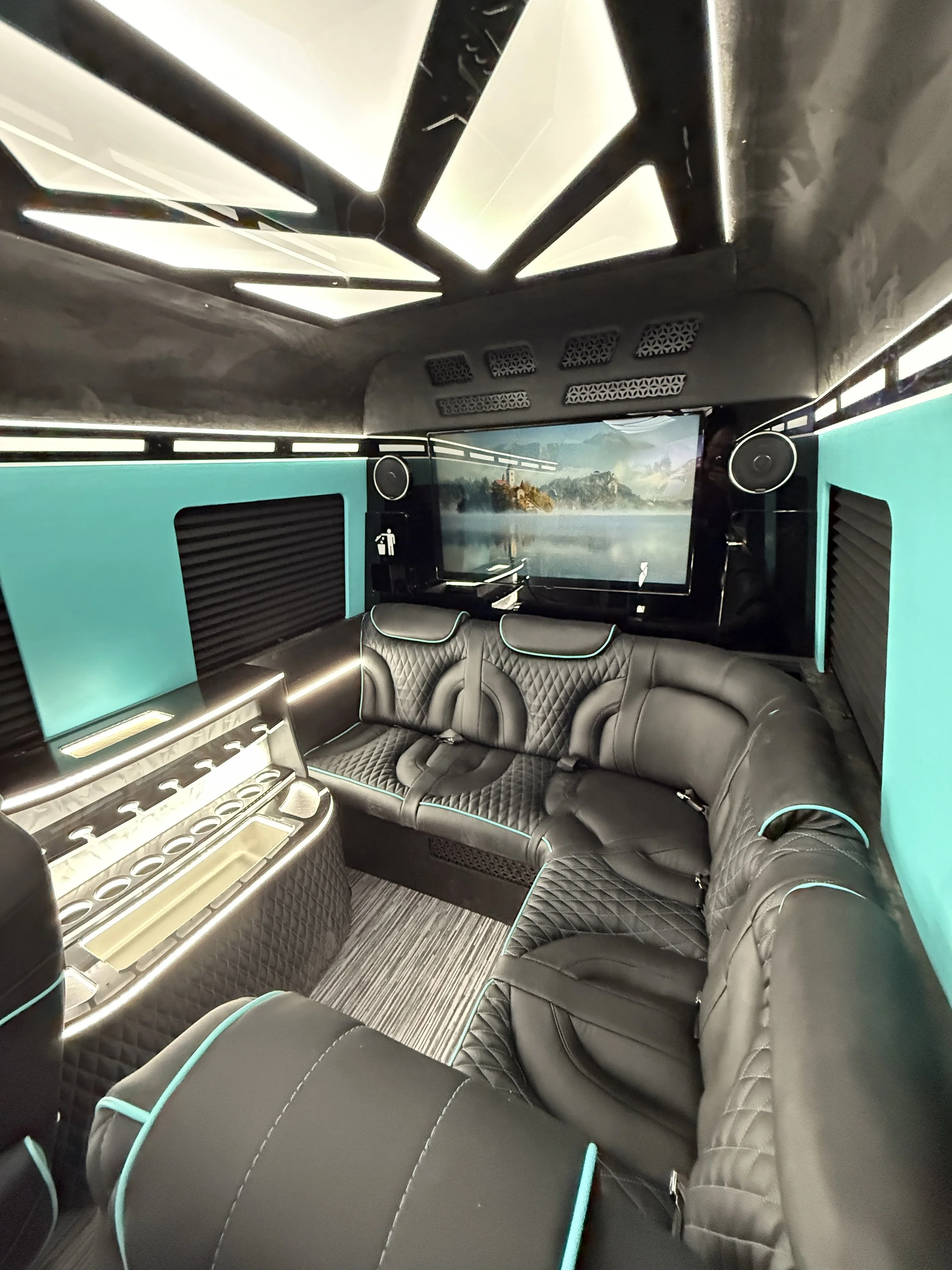 J style bench in custom Mercedes Sprinter