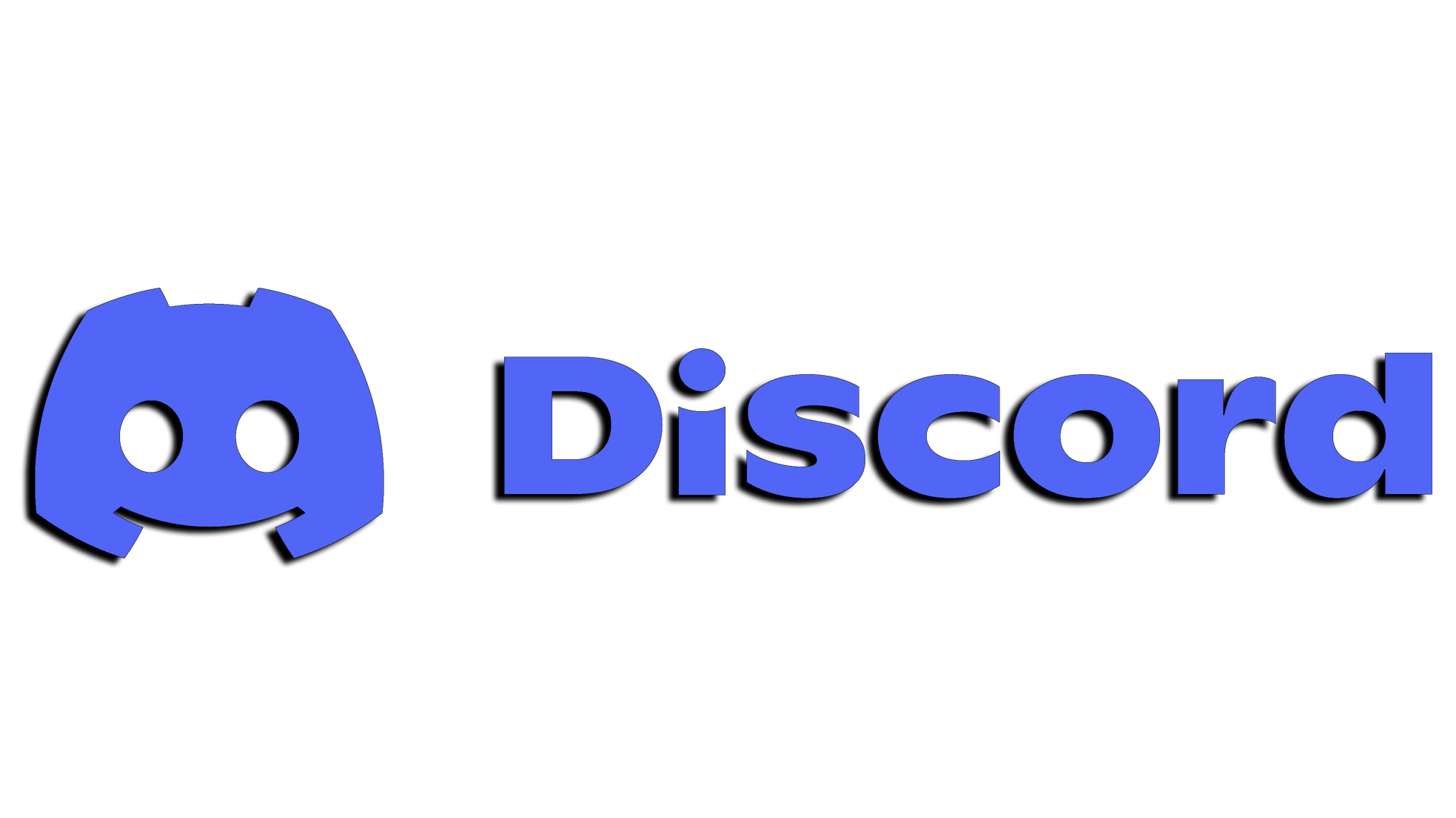The Discord logo featuring a blue smiley face with one eye red and the word 'Discord' in blue next to it.