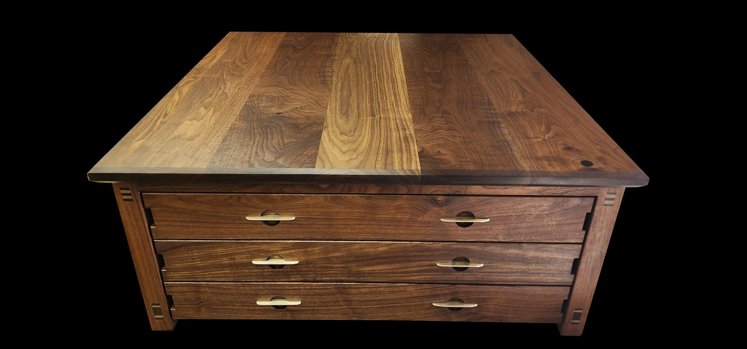 Black Walnut Map Table