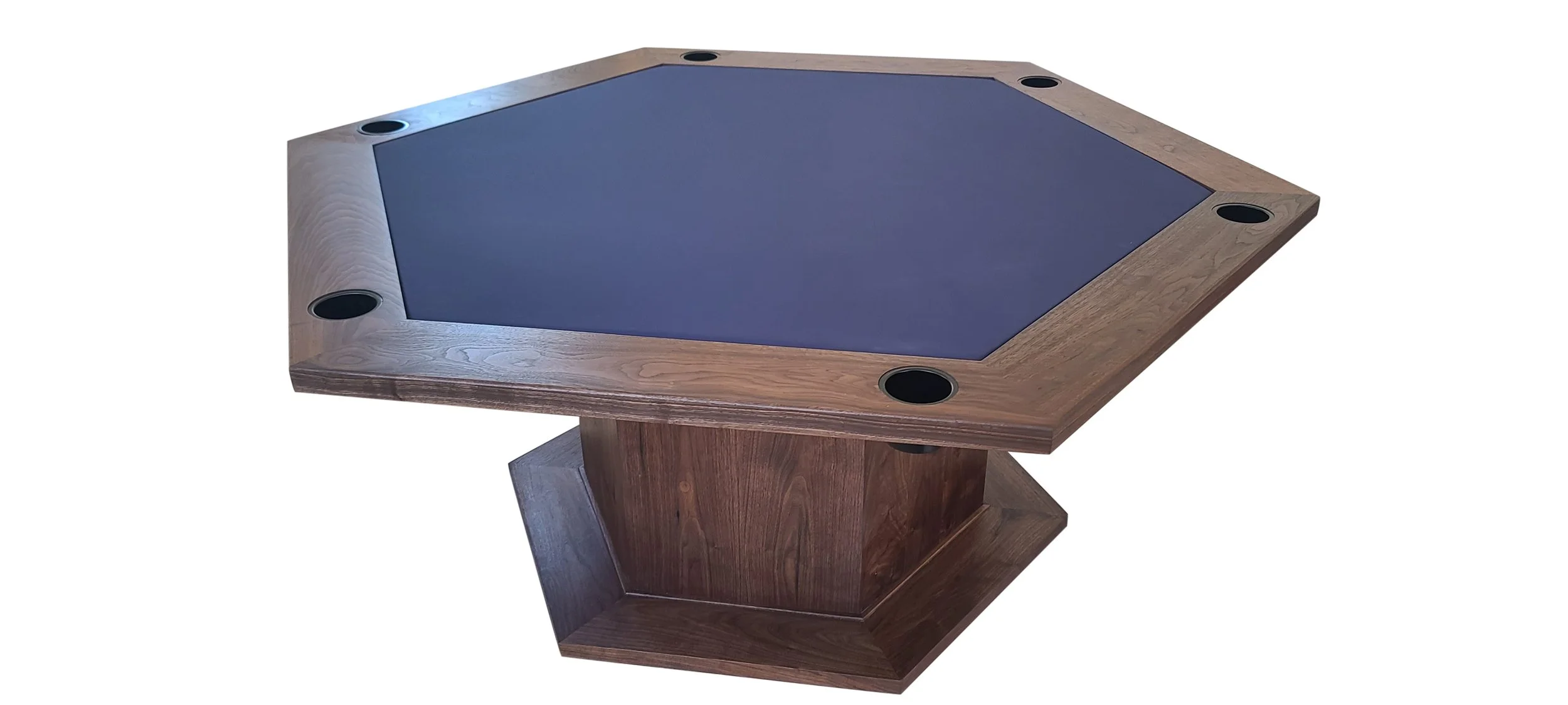 Walnut Hexagon Poker table for NBA star Mikal Bridges