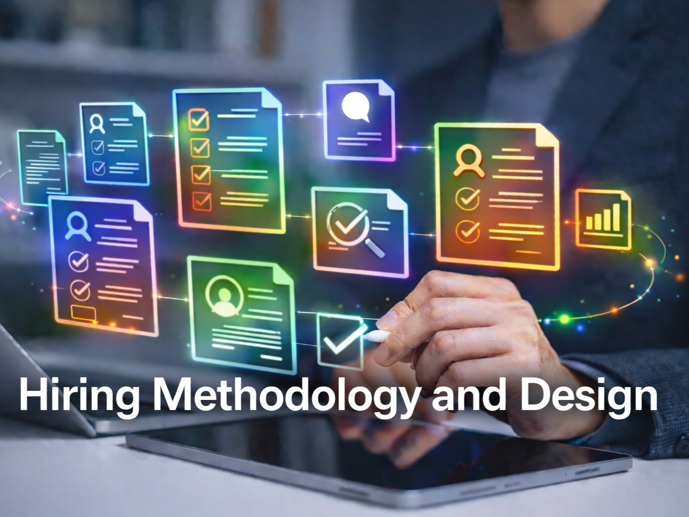 We design structured, repeatable hiring processes that align directly with role-specific success criteria. This includes building end-to-end hiring workflows, structured interview stages, role-specific interview questions, and evaluation rubrics tied