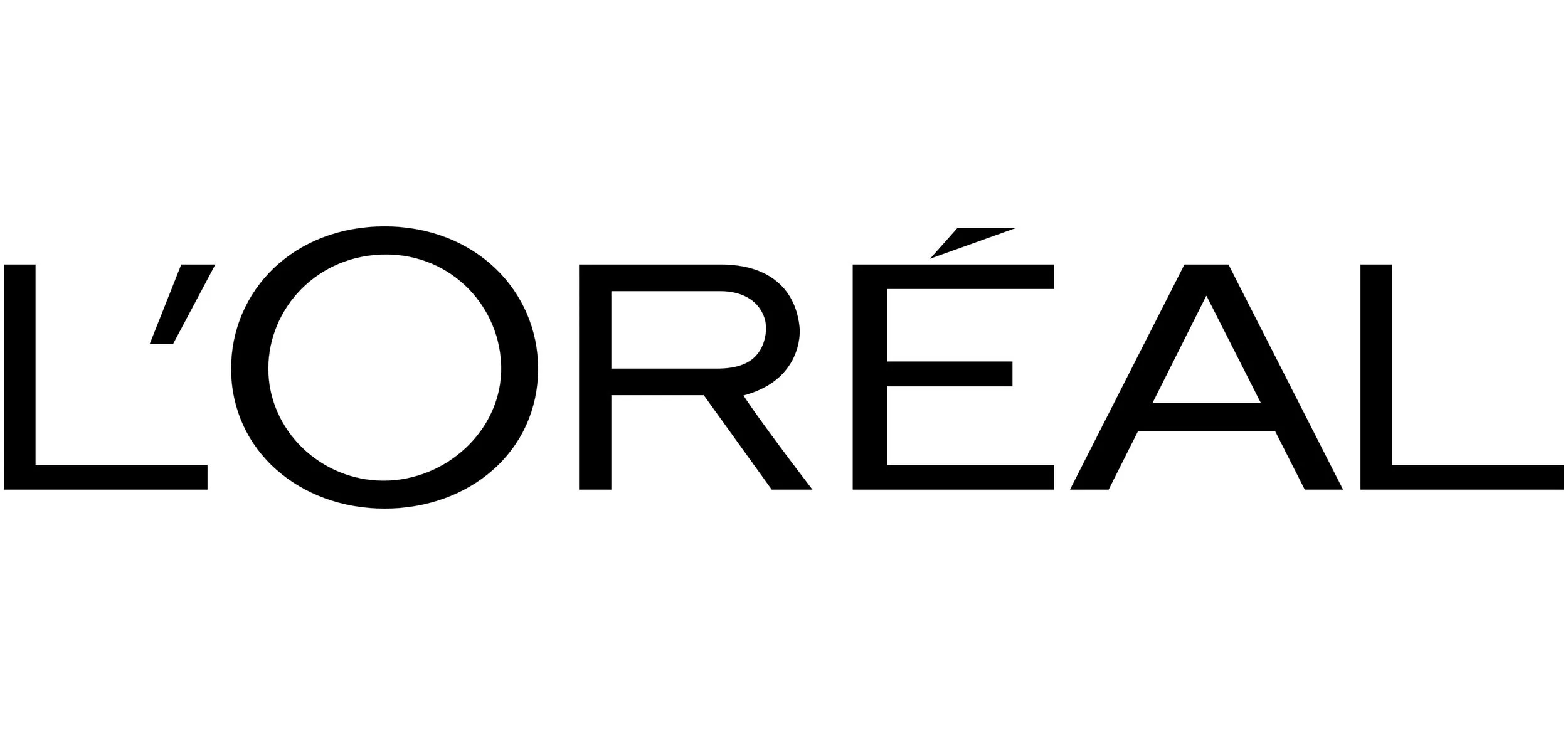 L'Oreal logo in black text on a white background.