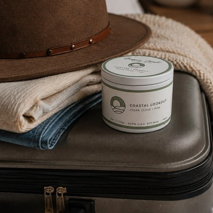 The best coastal keepsake is one that travels well. 🧳✨🌊

Designed in travel-friendly metal tins, each candle is easy to pack from your trip to the Oregon Coast. Choose your favorite location-inspired scent and relive the unforgettable coastal exper