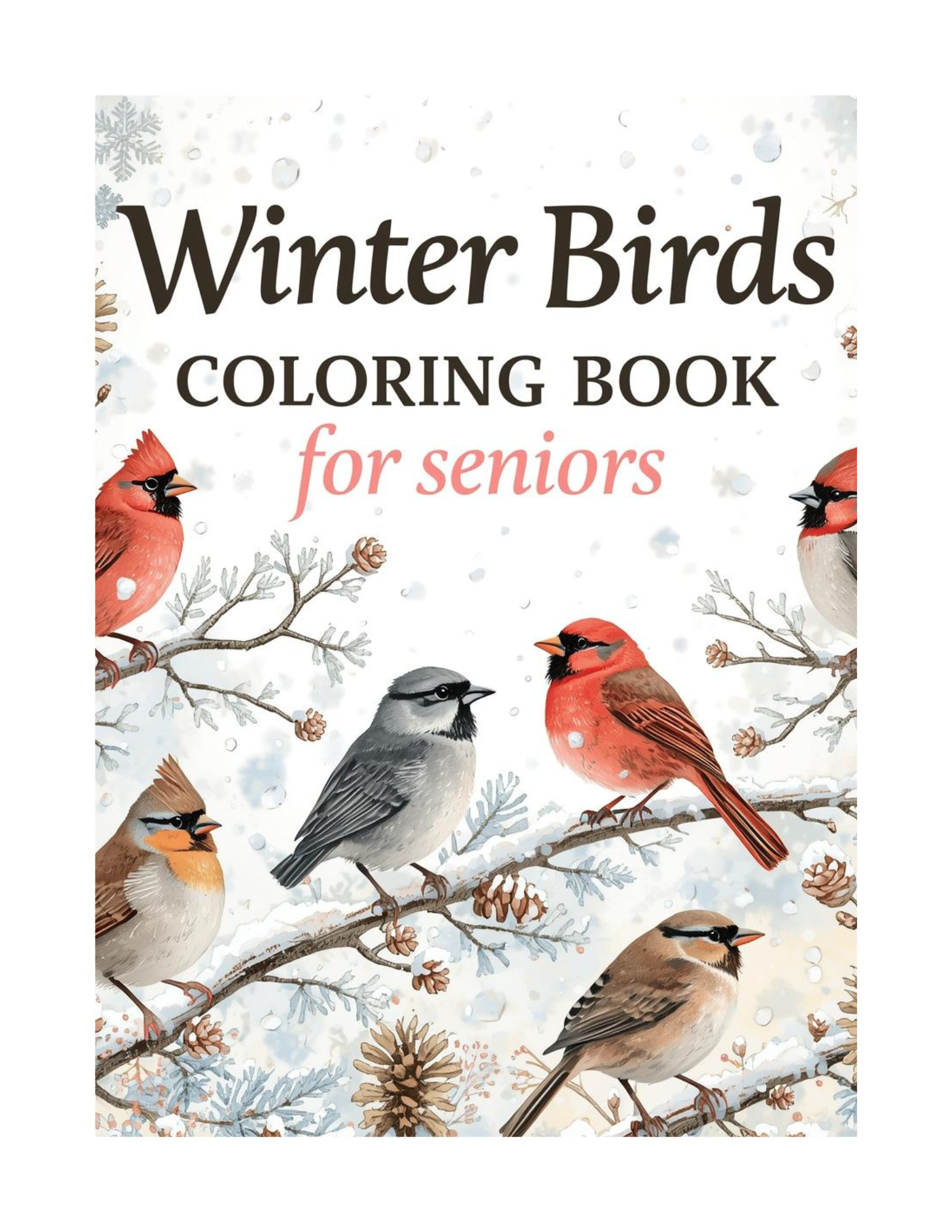 Free sample of 5 pages Winter Birds Coloring Book