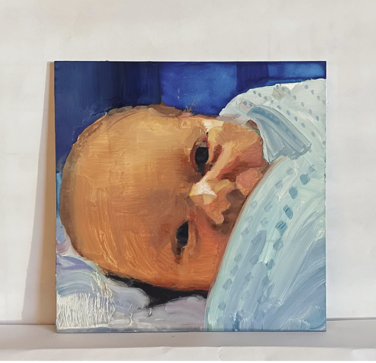 Newborn I, oil on board, 30 x 30cm, 2013