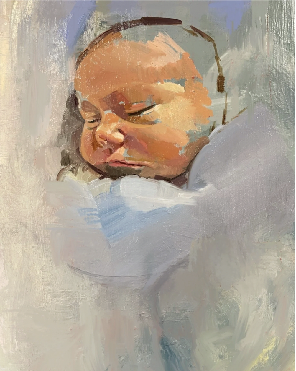 Newborn, oil on canvas, 23 x 30cm 2014