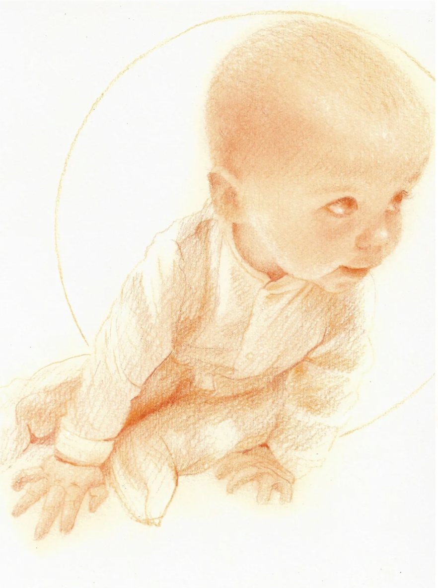 Sanguine portrait sketch on Fabriano paper 2015-2017