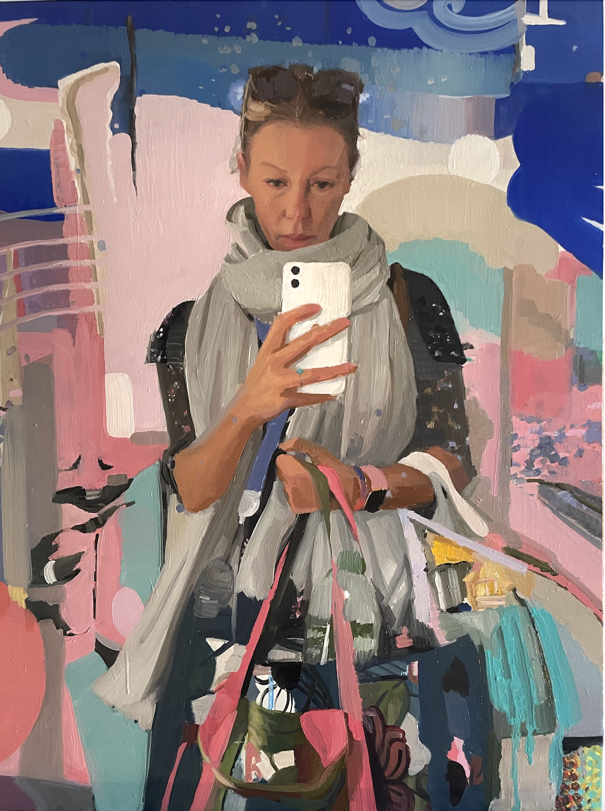 'Ready To Go' 2025 selected for the Ruth Borchard Portrait Exhibition 2025 and also selected for the RHA Annual Exhibition 2025
80 x 60 cm 
oil on aluminium 
2025