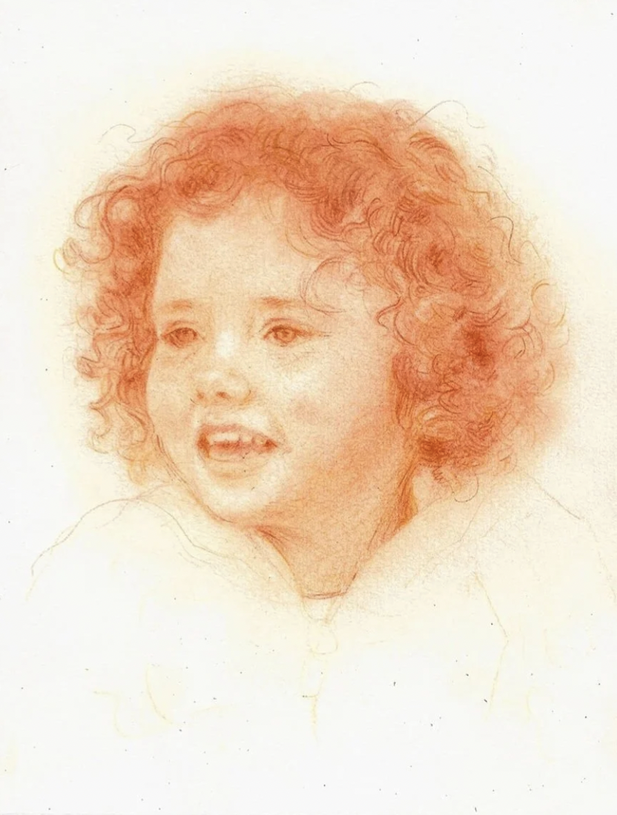 Sanguine portrait sketch on Fabriano paper 2015-2017