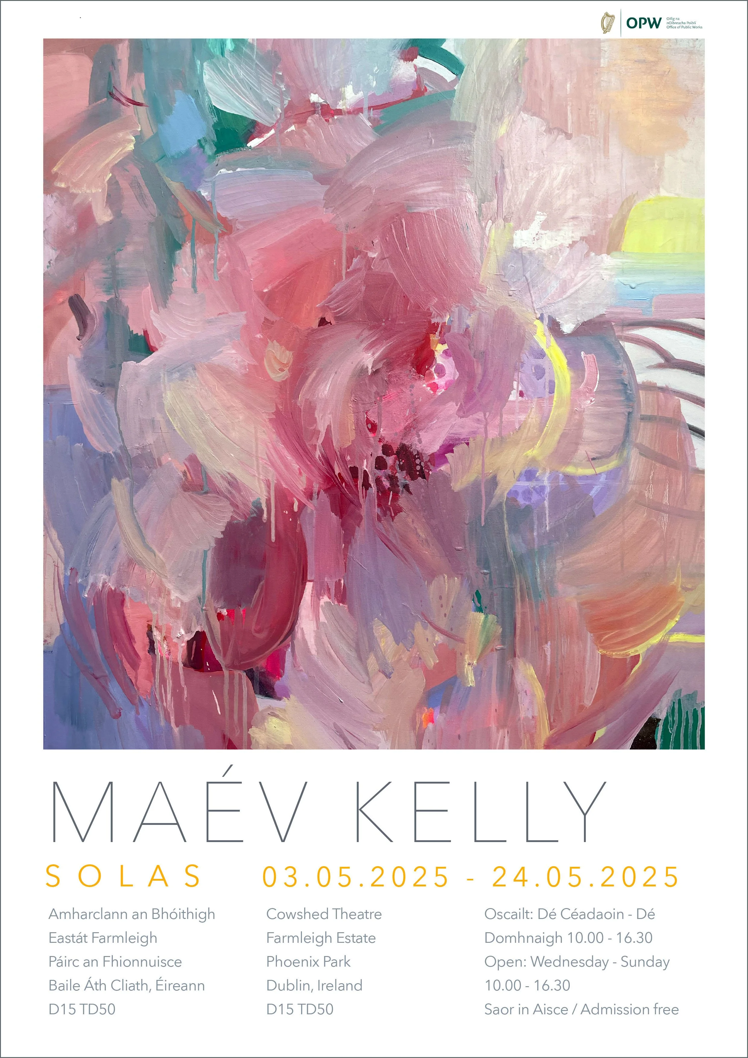 poster for SOLAS at Cowshed Gallery Farmleigh May 2025