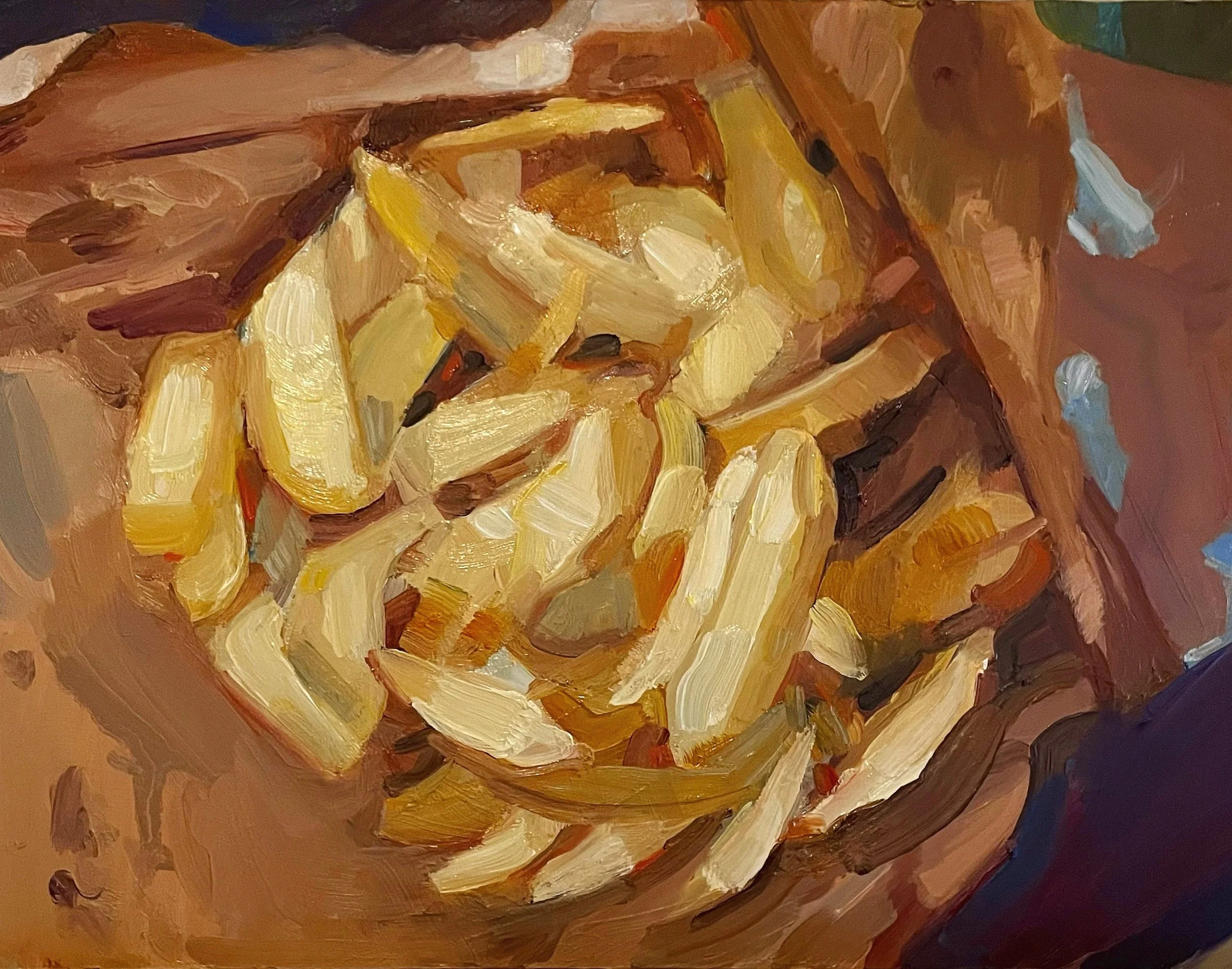 Chips, oil on aluminium, 16 x 12" selected for the 193rd RHA Royal Hibernian Academy Annual Exhibition 2023
