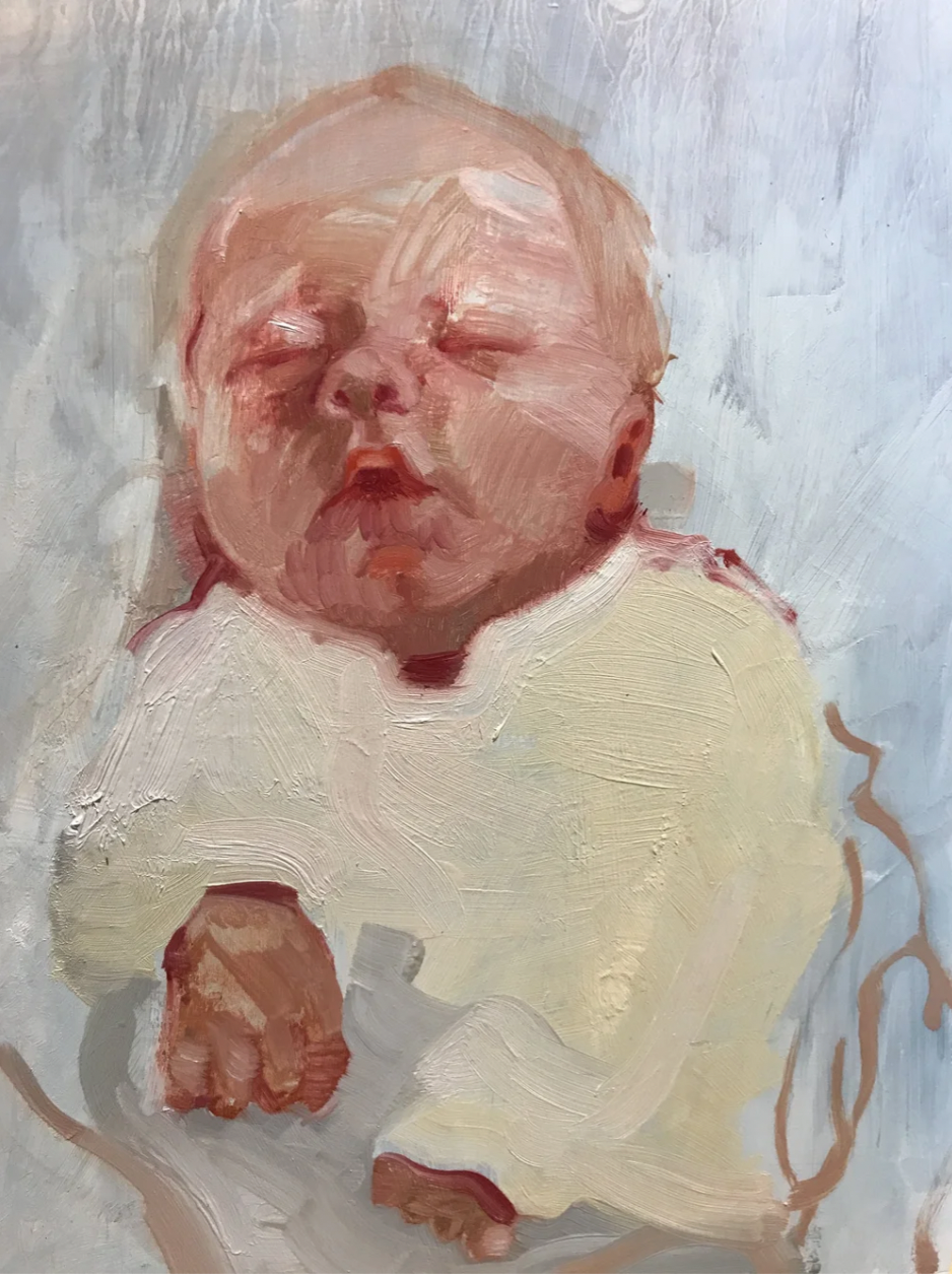 Newborn II, oil on canvas, 23 x 30cm 2015