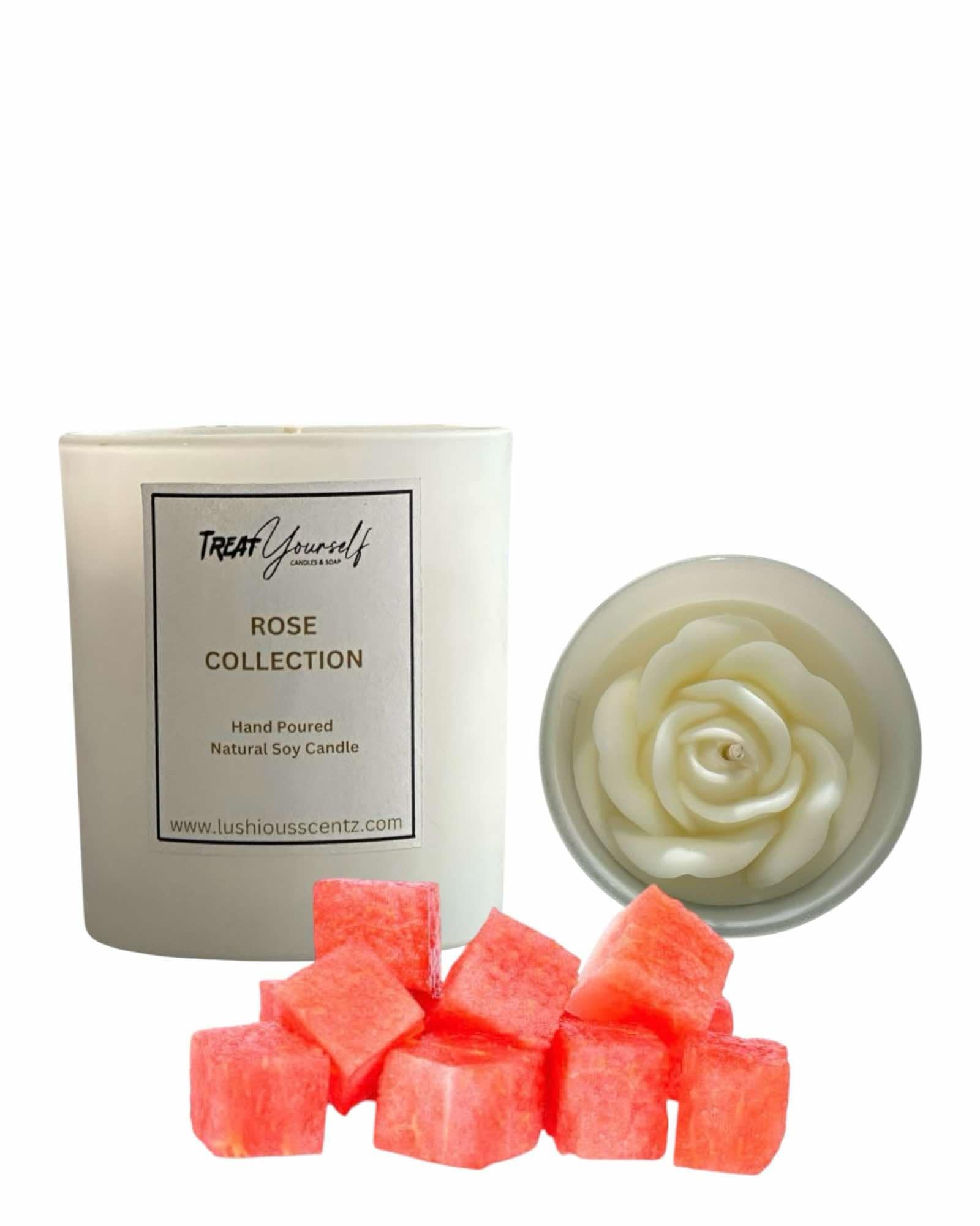 Watermelon ( Honeydew Grapefruit | Watermelon Hibiscus | Vanilla Musk) - Soy Candle | 50hr Burn