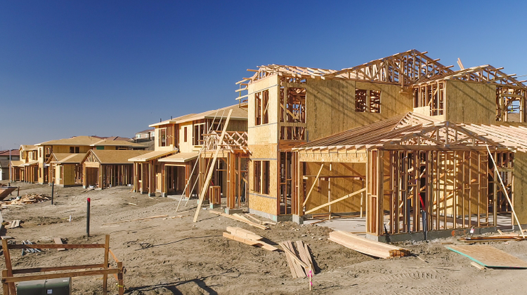 Homes under construction