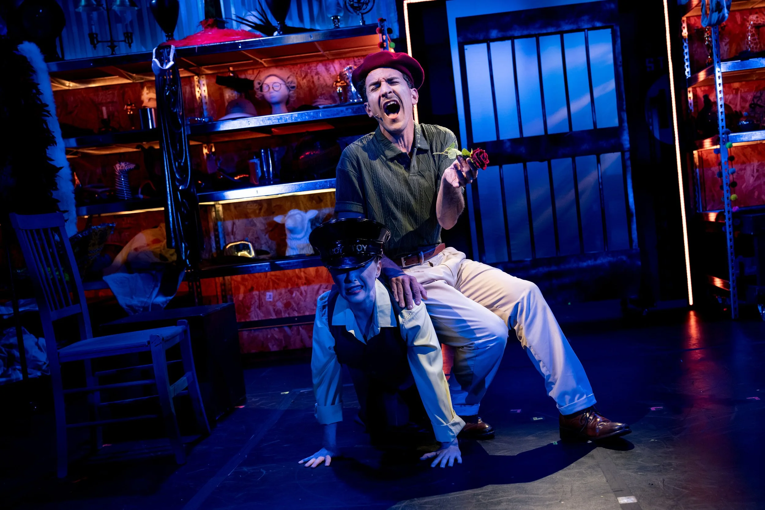 Lilly Tobin as Movie Magic and Zach Faust as Jean-Pierre Pierre in MARLISE! Photo Credit: Shawn Salley Photography